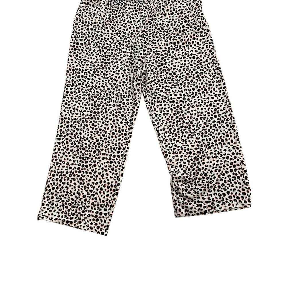 Kate Spade Womens Blue White Pink Leopard Print V-Neck Long Sleeve Pajama Set XL - Picture 13 of 16